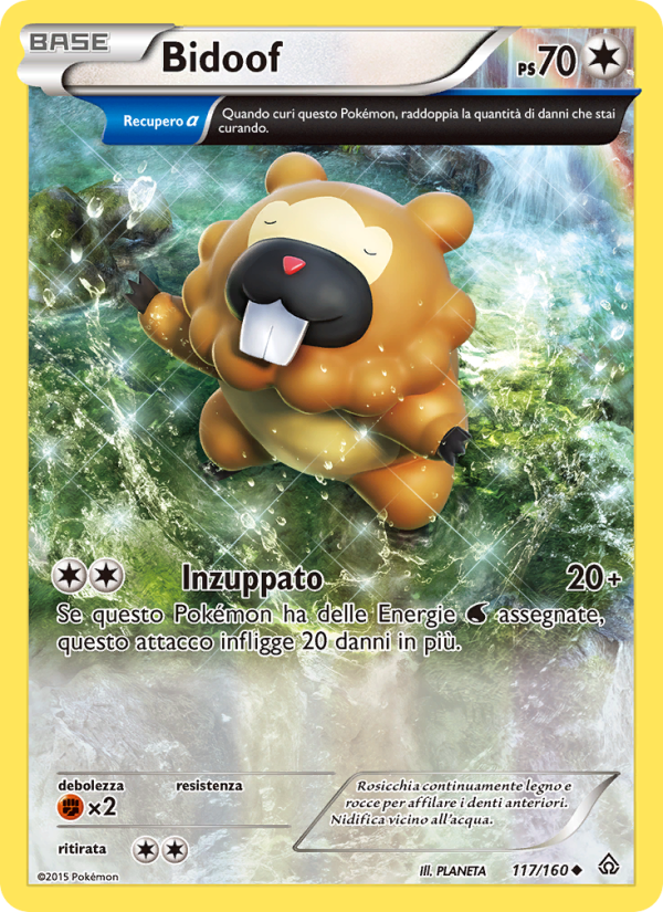 Bidoof 117/164 — Primal Clash (Italian Pokémon TCG card)