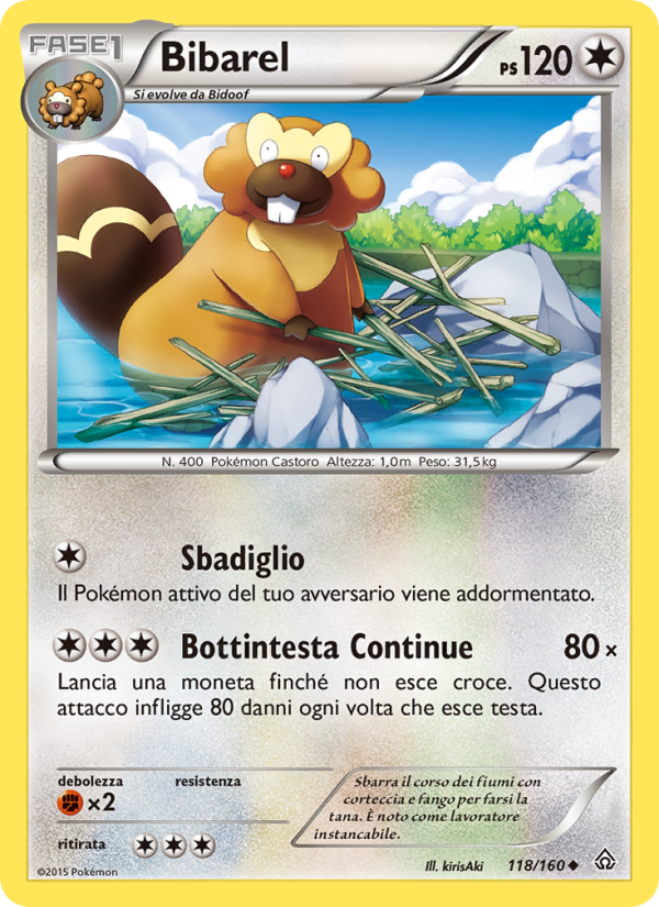 Bibarel 118/164 — Primal Clash (Italian Pokémon TCG card)