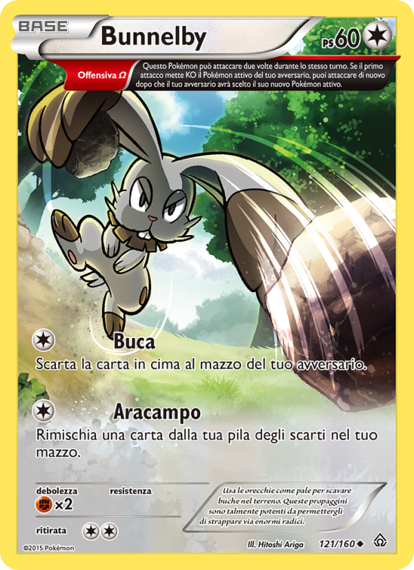 Bunnelby 121/164 — Primal Clash (Italian Pokémon TCG card)