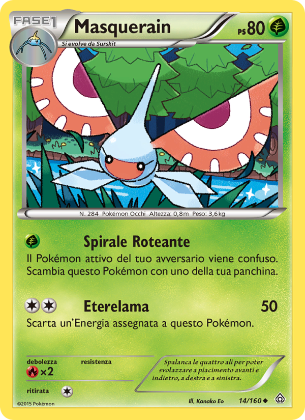 Masquerain 014/164 — Primal Clash (Italian Pokémon TCG card)