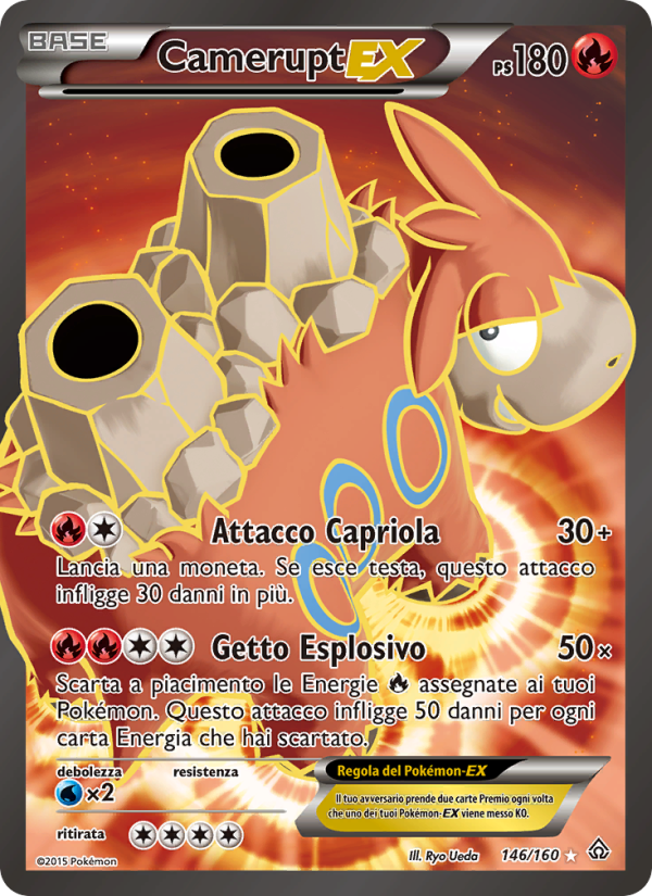 Camerupt EX 146/164 — Primal Clash (Italian Pokémon TCG card)