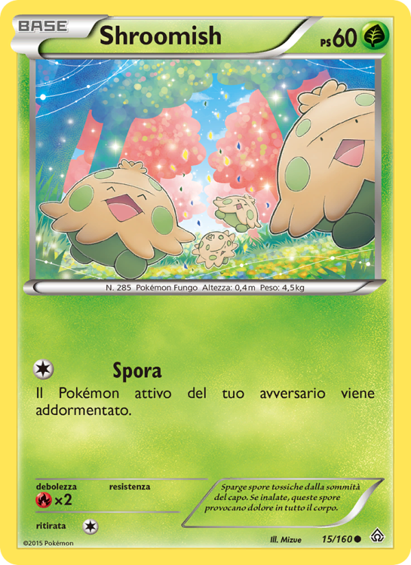 Shroomish 015/164 — Primal Clash (Italian Pokémon TCG card)