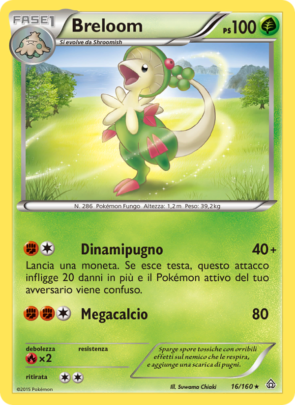 Breloom 016/164 — Primal Clash (Italian Pokémon TCG card)