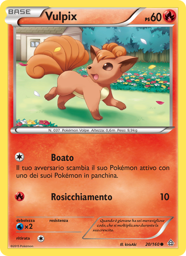 Vulpix 020/164 — Primal Clash (Italian Pokémon TCG card)