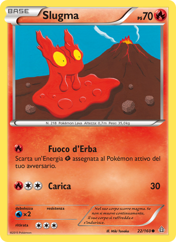 Slugma 022/164 — Primal Clash (Italian Pokémon TCG card)