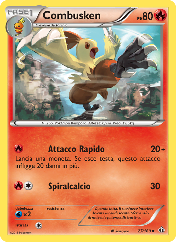 Combusken 027/164 — Primal Clash (Italian Pokémon TCG card)