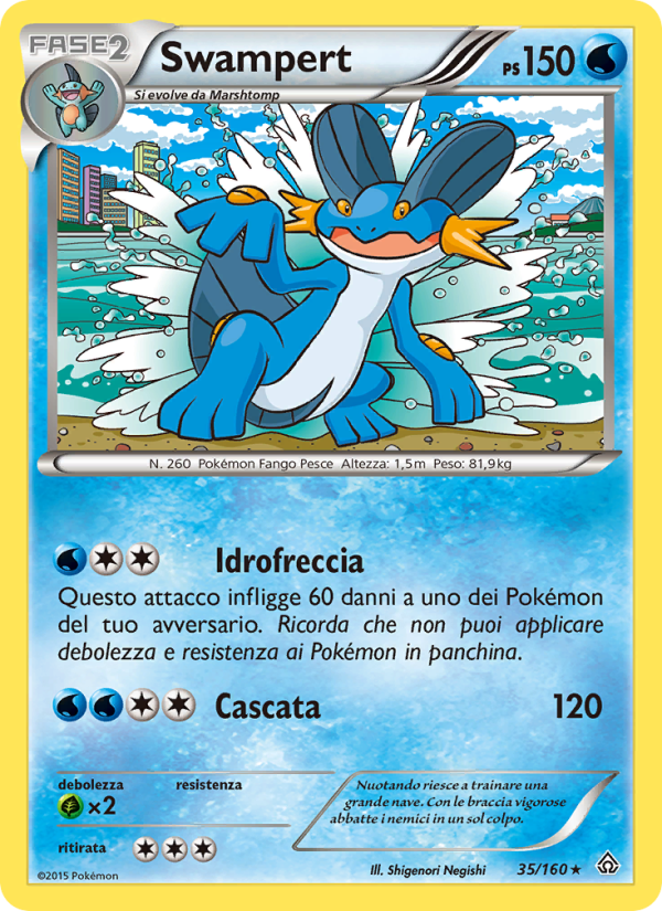 Swampert 035/164 — Primal Clash (Italian Pokémon TCG card)