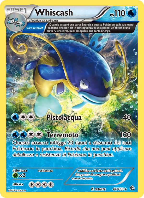 Whiscash 041/164 — Primal Clash (Italian Pokémon TCG card)