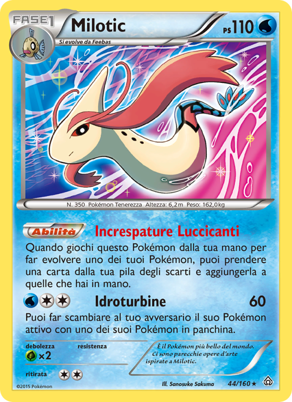 Milotic 044/164 — Primal Clash (Italian Pokémon TCG card)