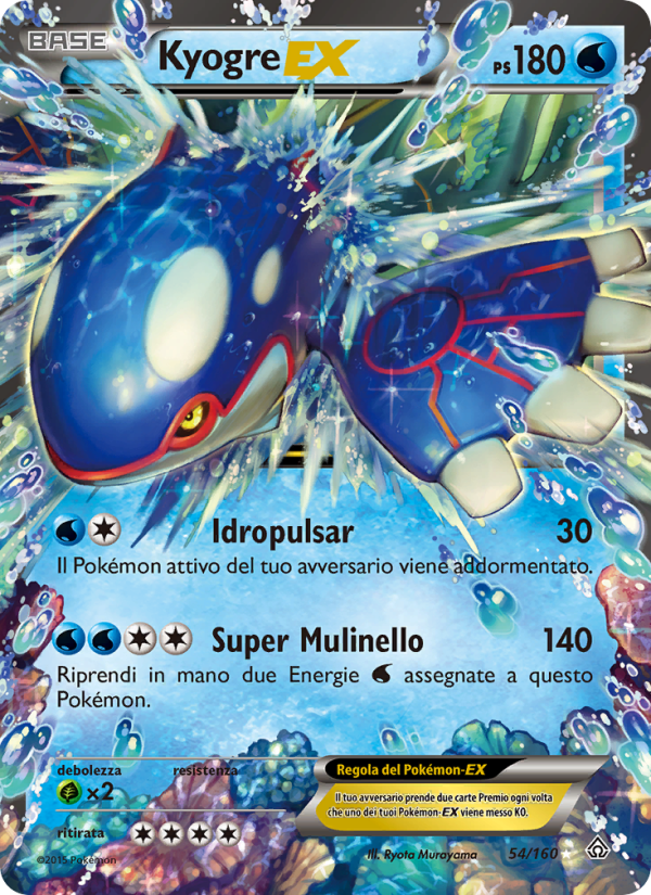 Kyogre EX 054/164 — Primal Clash (Italian Pokémon TCG card)
