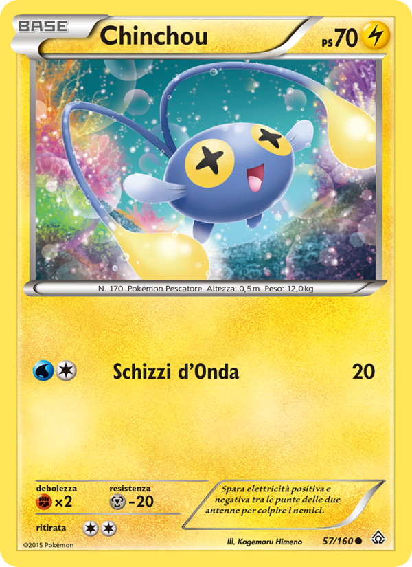 Chinchou 057/164 — Primal Clash (Italian Pokémon TCG card)