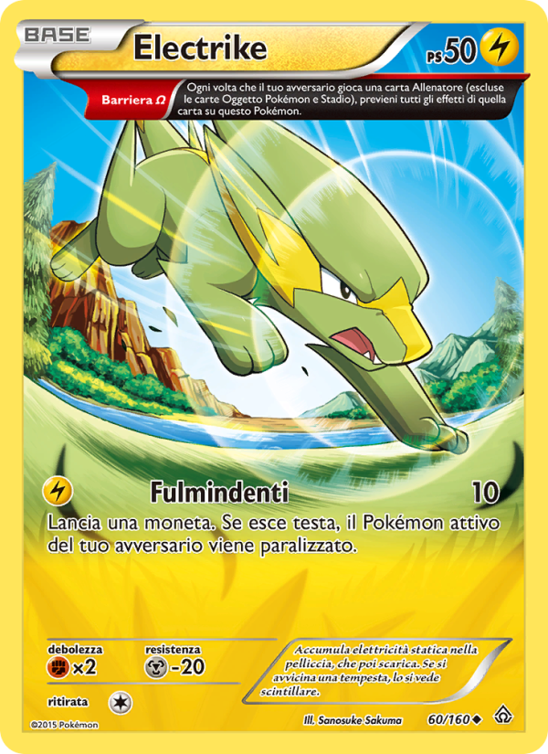 Electrike 060/164 — Primal Clash (Italian Pokémon TCG card)