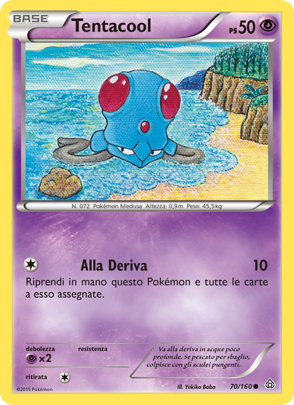 Tentacool 070/164 — Primal Clash (Italian Pokémon TCG card)