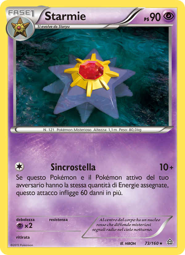 Starmie 073/164 — Primal Clash (Italian Pokémon TCG card)