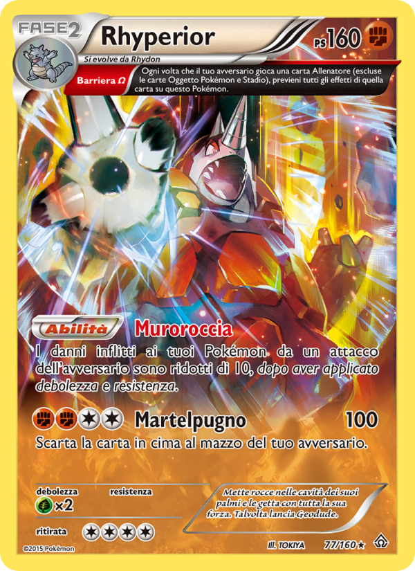 Rhyperior 077/164 — Primal Clash (Italian Pokémon TCG card)