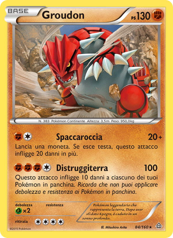 Groudon 084/164 — Primal Clash (Italian Pokémon TCG card)