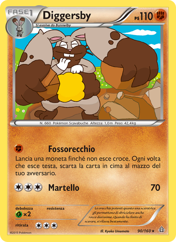 Diggersby 090/164 — Primal Clash (Italian Pokémon TCG card)