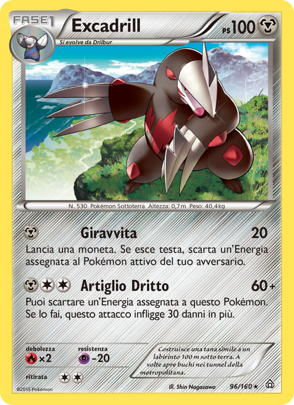 Excadrill 096/164 — Primal Clash (Italian Pokémon TCG card)