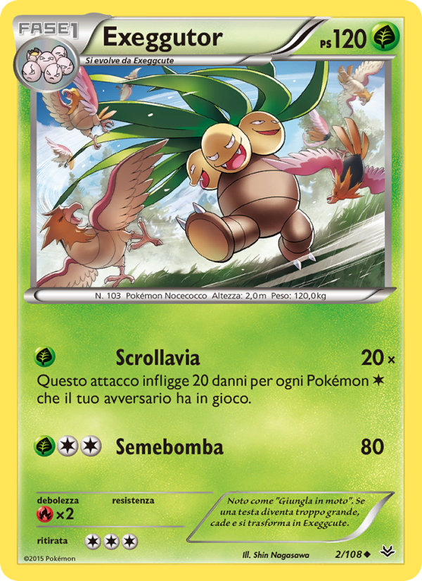 Exeggutor 002/112 — Roaring Skies (Italian Pokémon TCG card)