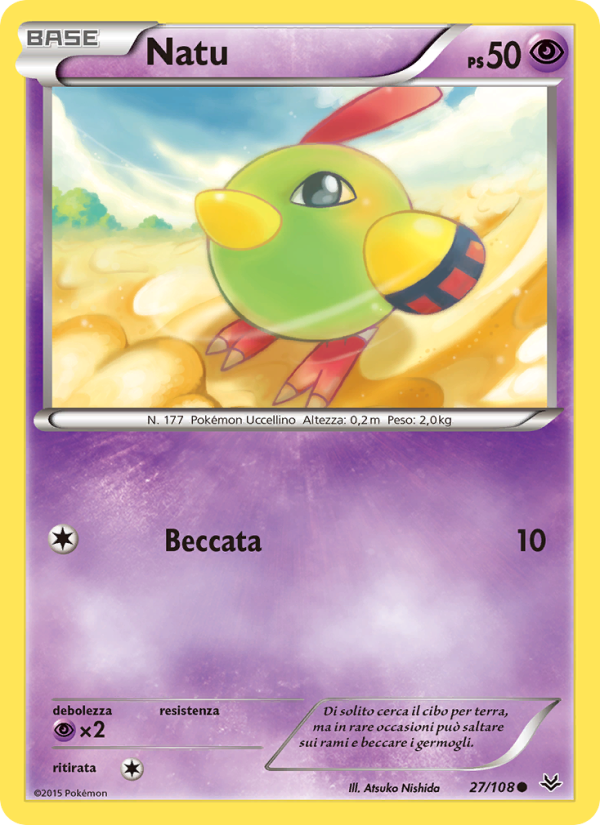 Natu 027/112 — Roaring Skies (Italian Pokémon TCG card)