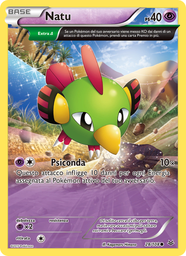 Natu 028/112 — Roaring Skies (Italian Pokémon TCG card)
