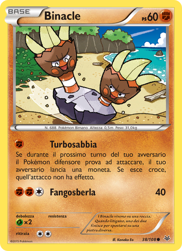 Binacle 038/112 — Roaring Skies (Italian Pokémon TCG card)