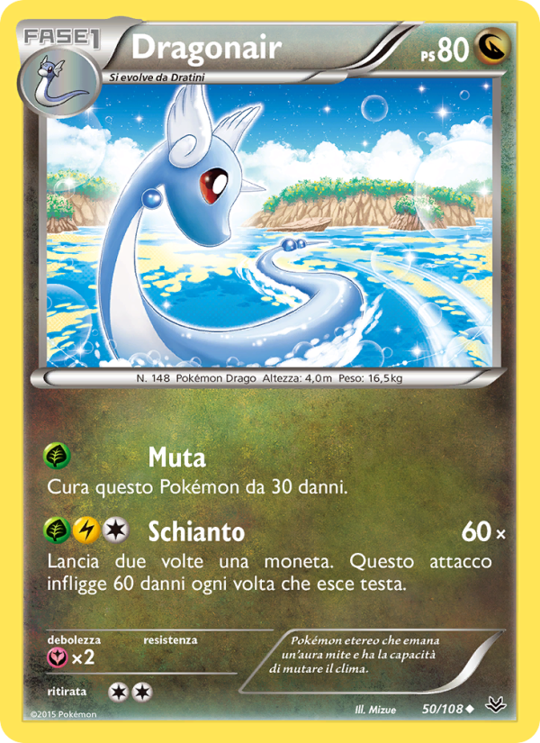 Dragonair 050/112 — Roaring Skies (Italian Pokémon TCG card)