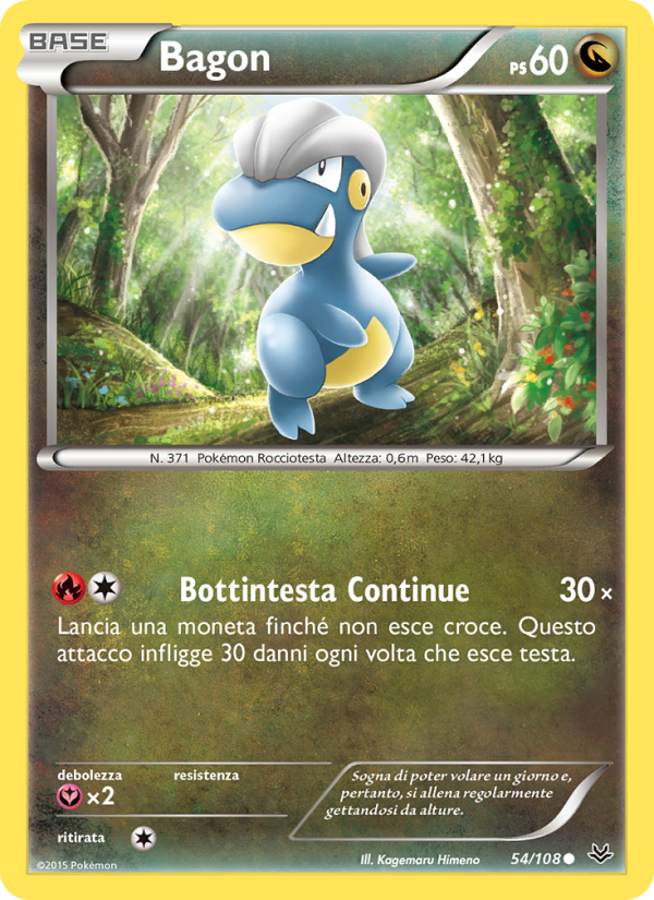 Bagon 054/112 — Roaring Skies (Italian Pokémon TCG card)