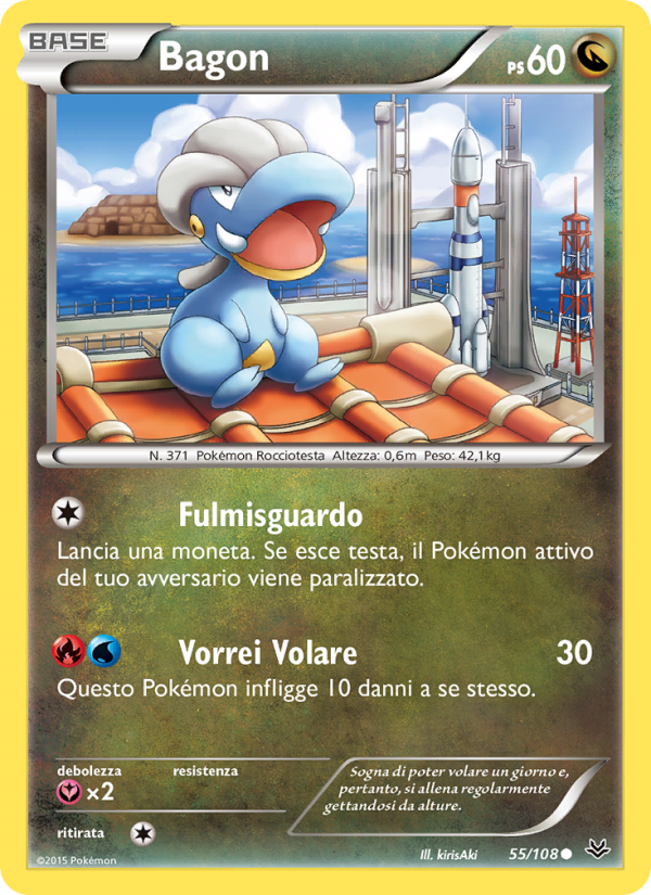 Bagon 055/112 — Roaring Skies (Italian Pokémon TCG card)