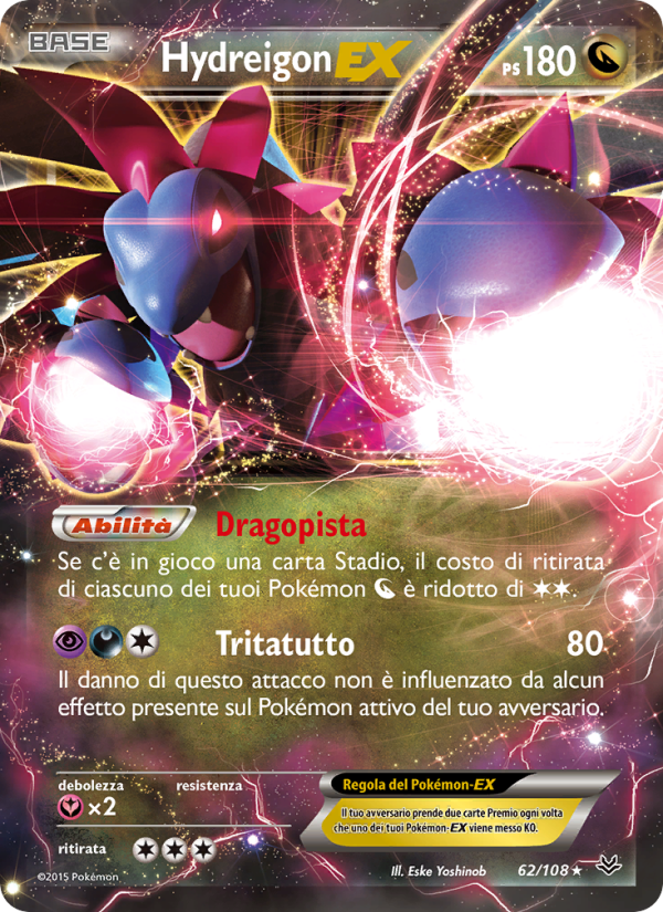 Hydreigon EX 062/112 — Roaring Skies (Italian Pokémon TCG card)
