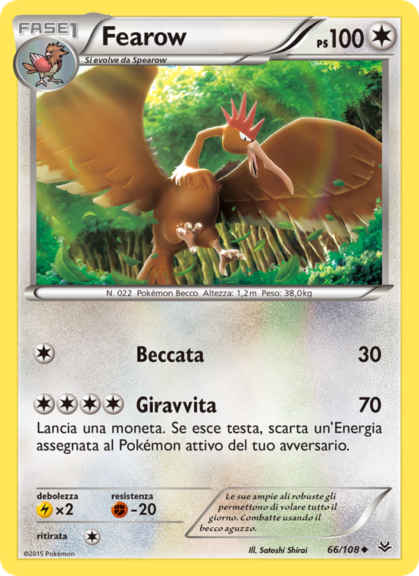 Fearow 066/112 — Roaring Skies (Italian Pokémon TCG card)