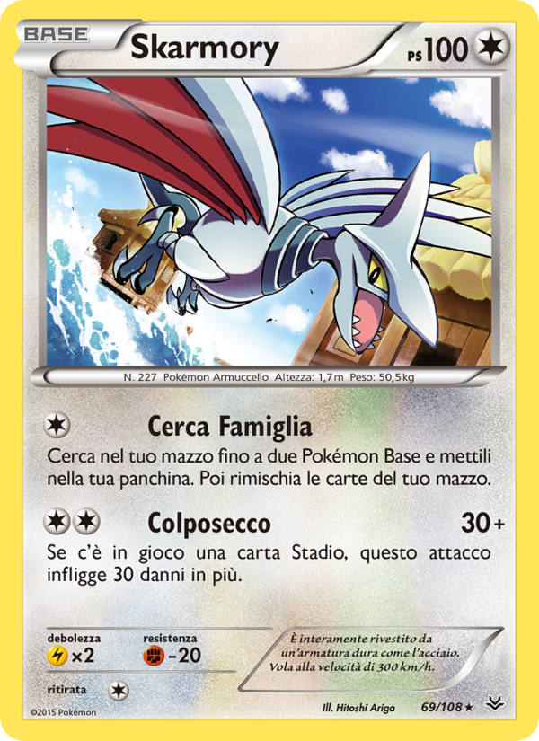 Skarmory 069/112 — Roaring Skies (Italian Pokémon TCG card)