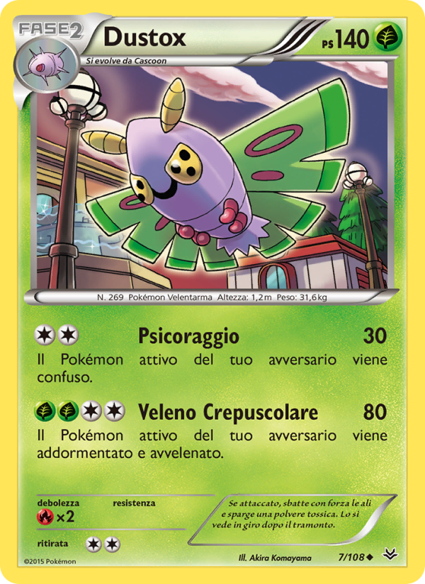 Dustox 007/112 — Roaring Skies (Italian Pokémon TCG card)