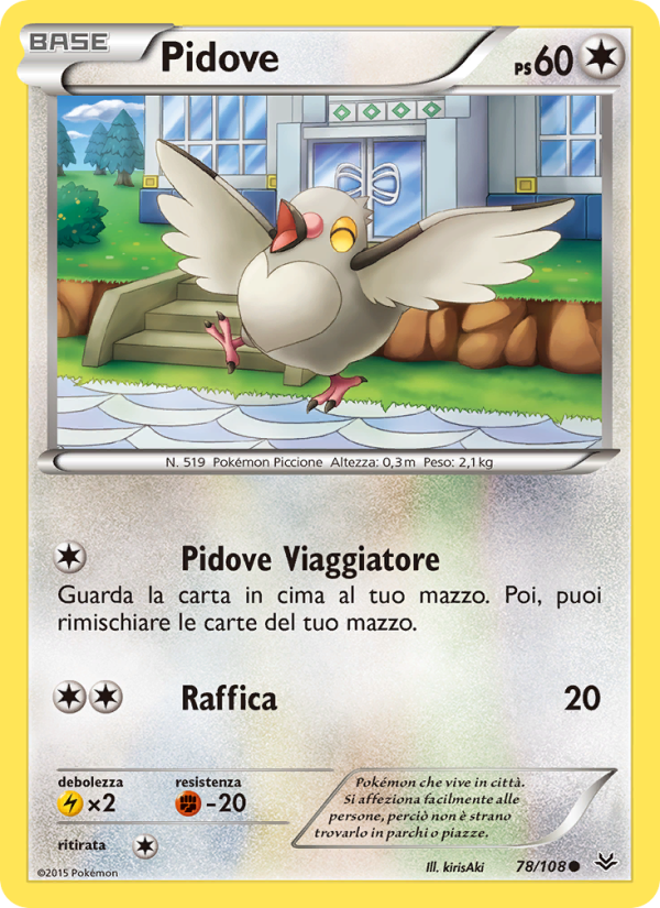 Pidove 078/112 — Roaring Skies (Italian Pokémon TCG card)