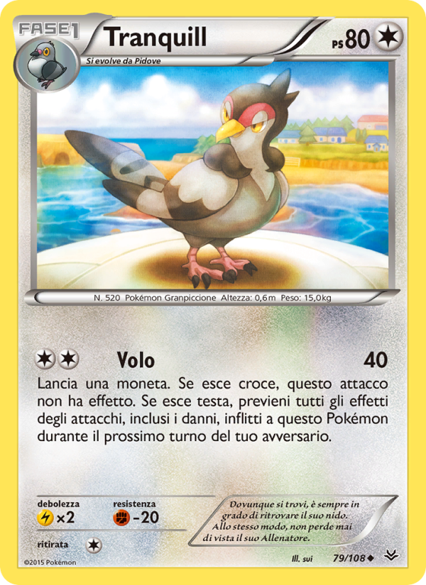 Tranquill 079/112 — Roaring Skies (Italian Pokémon TCG card)