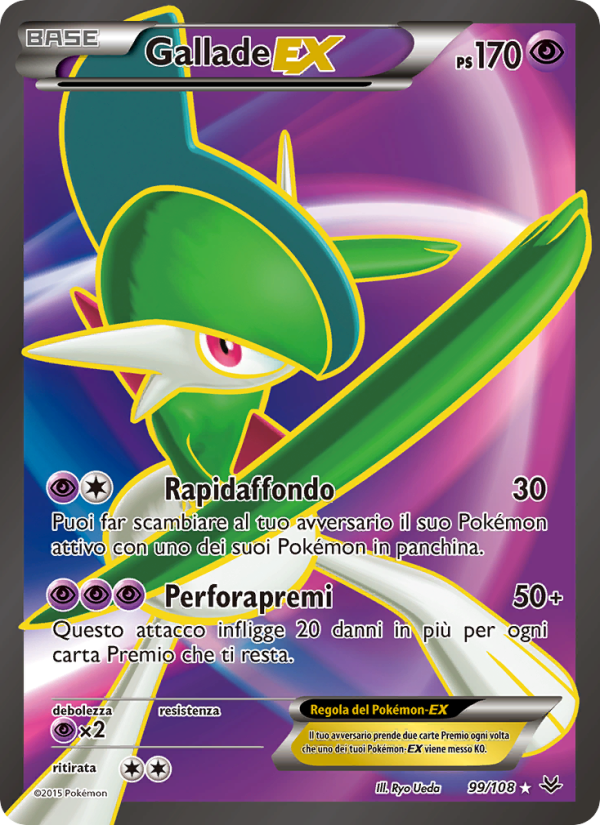 Gallade EX 099/112 — Roaring Skies (Italian Pokémon TCG card)