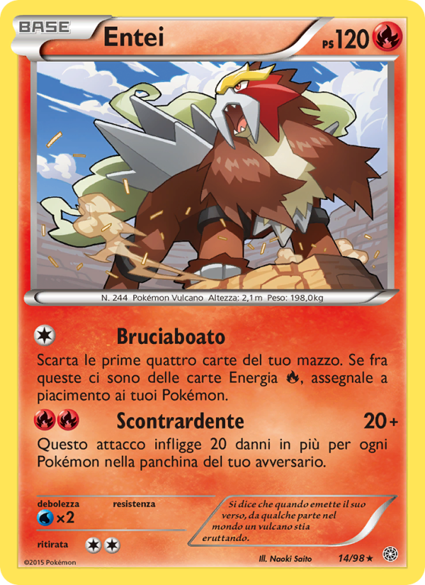 Entei 014/101 — Ancient Origins (Italian Pokémon TCG card)