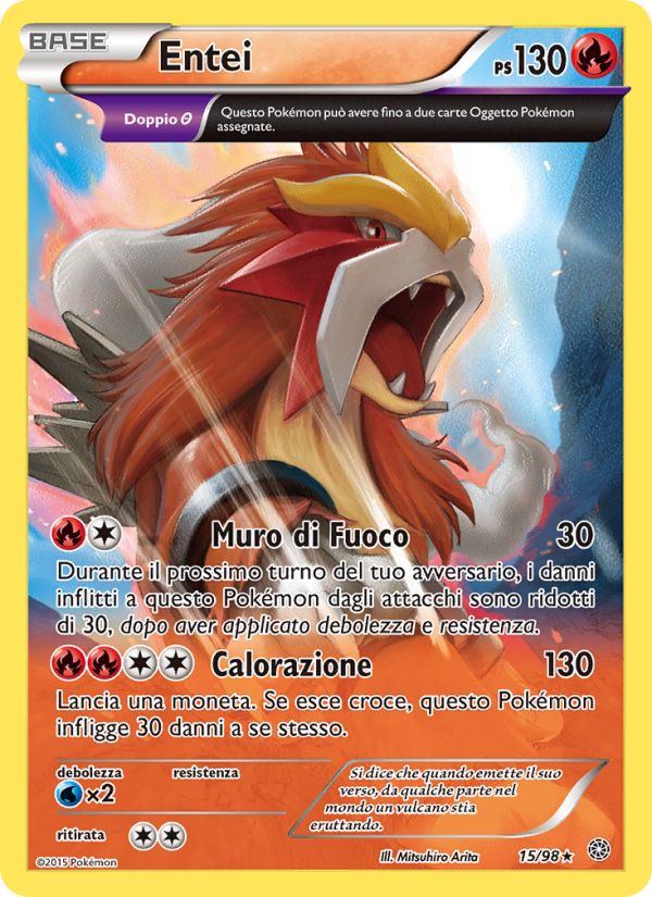 Entei 015/101 — Ancient Origins (Italian Pokémon TCG card)
