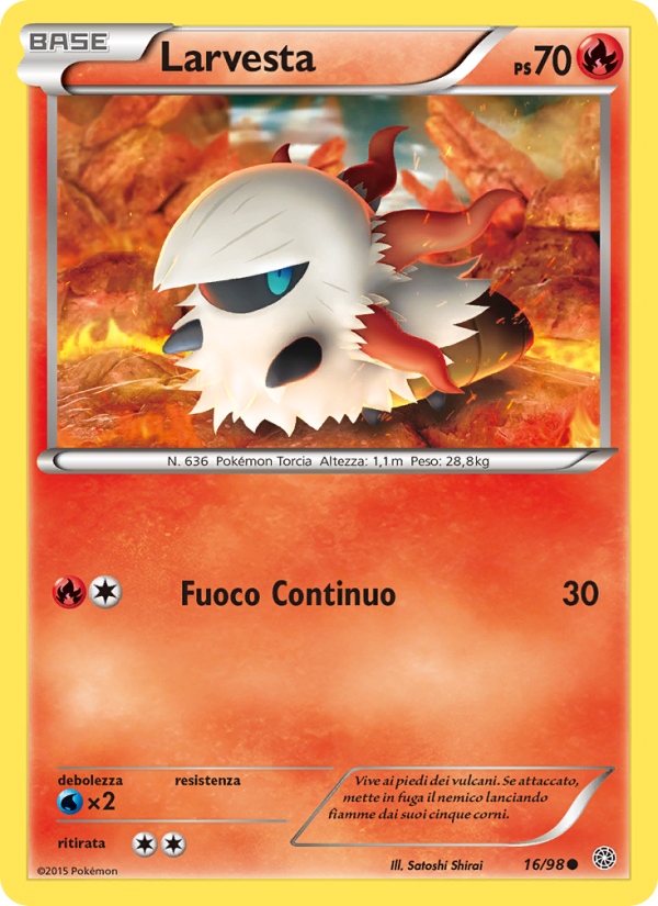 Larvesta 016/101 — Ancient Origins (Italian Pokémon TCG card)