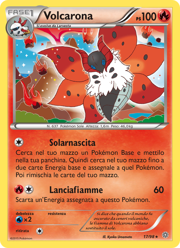 Volcarona 017/101 — Ancient Origins (Italian Pokémon TCG card)
