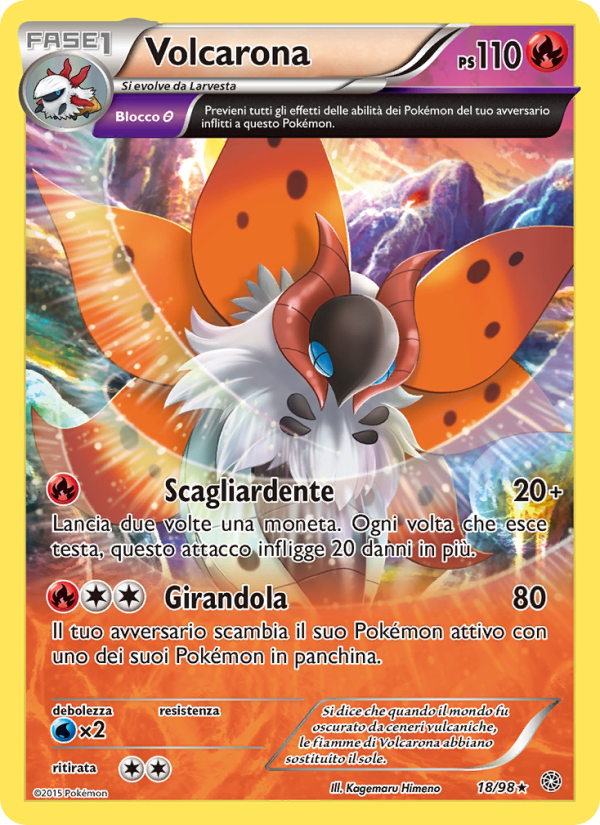 Volcarona 018/101 — Ancient Origins (Italian Pokémon TCG card)