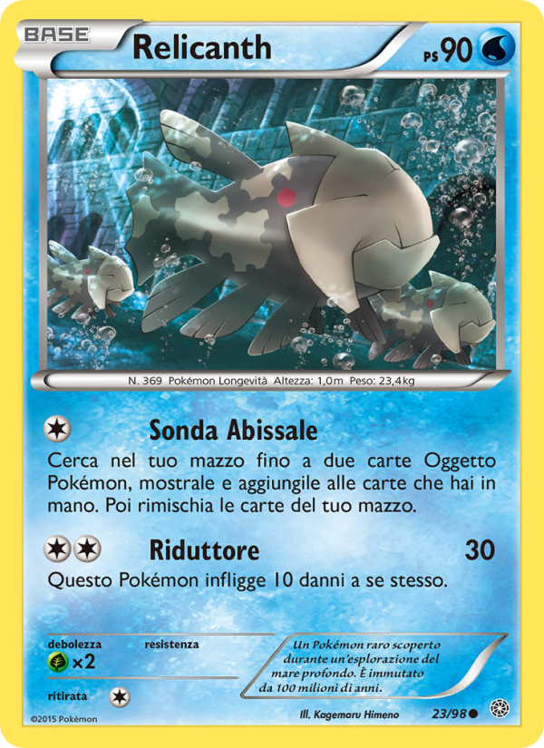 Relicanth 023/101 — Ancient Origins (Italian Pokémon TCG card)