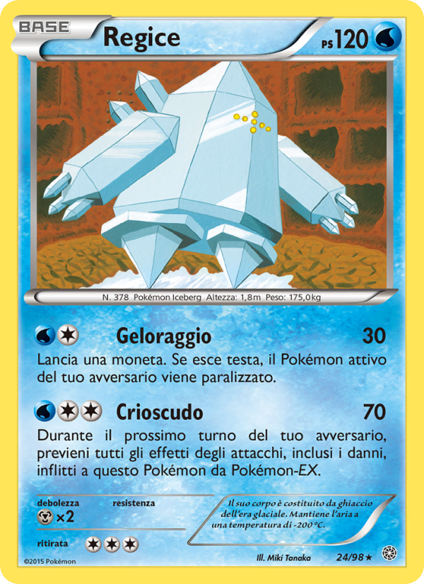 Regice 024/101 — Ancient Origins (Italian Pokémon TCG card)