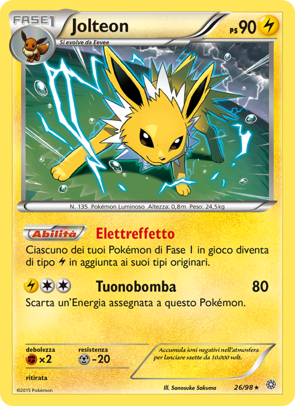 Jolteon 026/101 — Ancient Origins (Italian Pokémon TCG card)