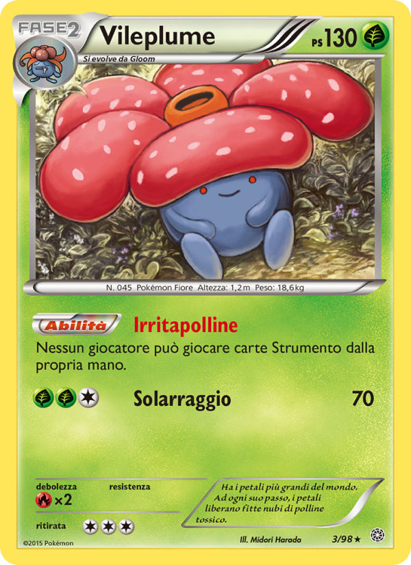 Vileplume 003/101 — Ancient Origins (Italian Pokémon TCG card)