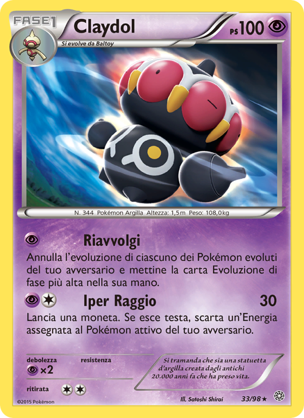 Claydol 033/101 — Ancient Origins (Italian Pokémon TCG card)