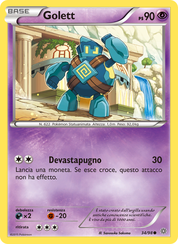 Golett 034/101 — Ancient Origins (Italian Pokémon TCG card)