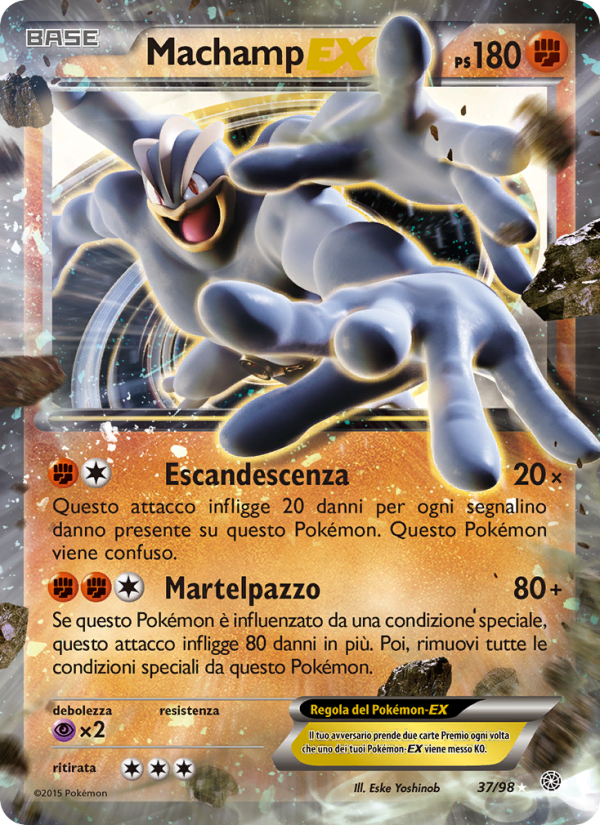 Machamp EX 037/101 — Ancient Origins (Italian Pokémon TCG card)