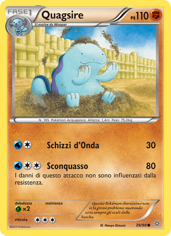 Quagsire 039/101 — Ancient Origins (Italian Pokémon TCG card)