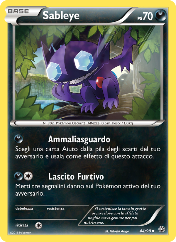 Sableye 044/101 — Ancient Origins (Italian Pokémon TCG card)